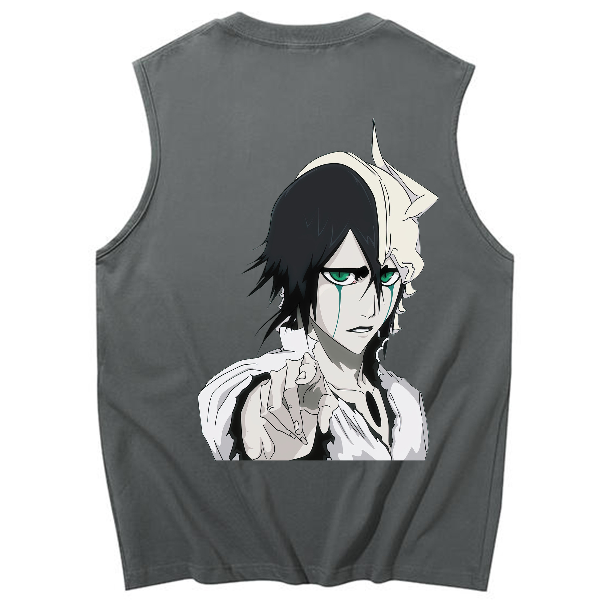 （画像用） ブリーチ ウルキオラ·シファー BLEACH Ulquiorra cifer コットン100％タンクトップ（背面プリント）
